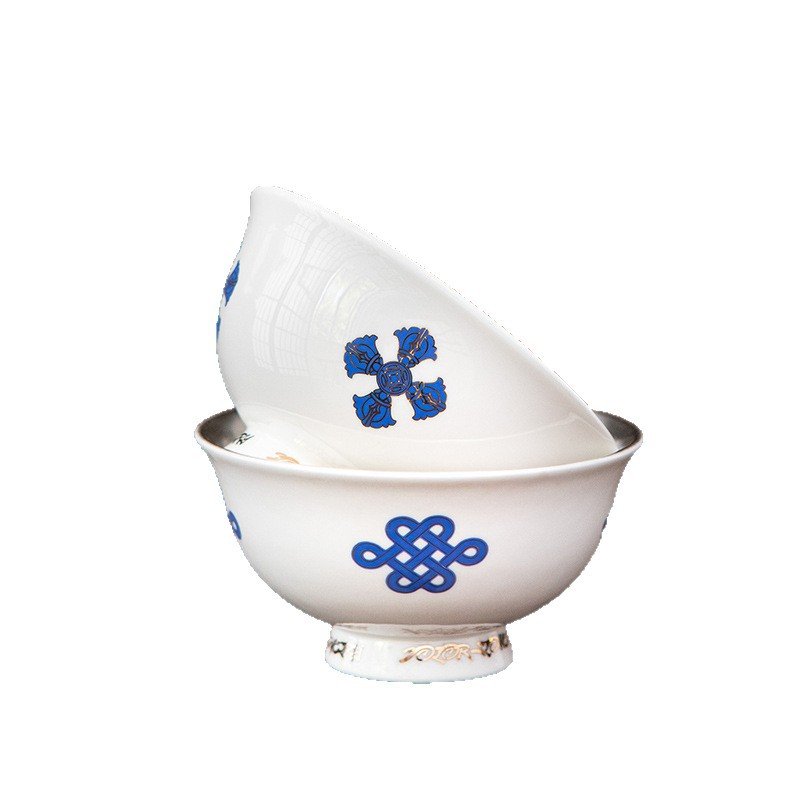 Imperial Silver-Lined Porcelain Meditation Bowl Set - Image 6