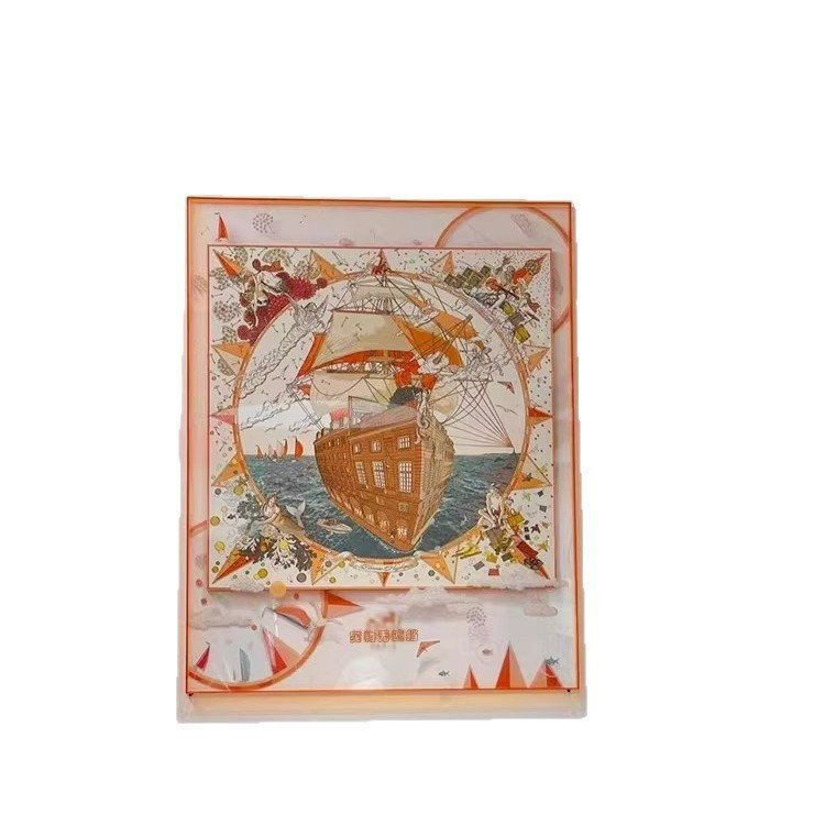 Luxury Scarf Framed Wall Art - 3D Acrylic Mounted Nautical Heritage Scarf installation - Image 3