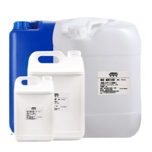 An array of industrial plastic Jerry can containers in white and blue shades, sized in different volume capacities for wholesale fragrance and essential oil supply.