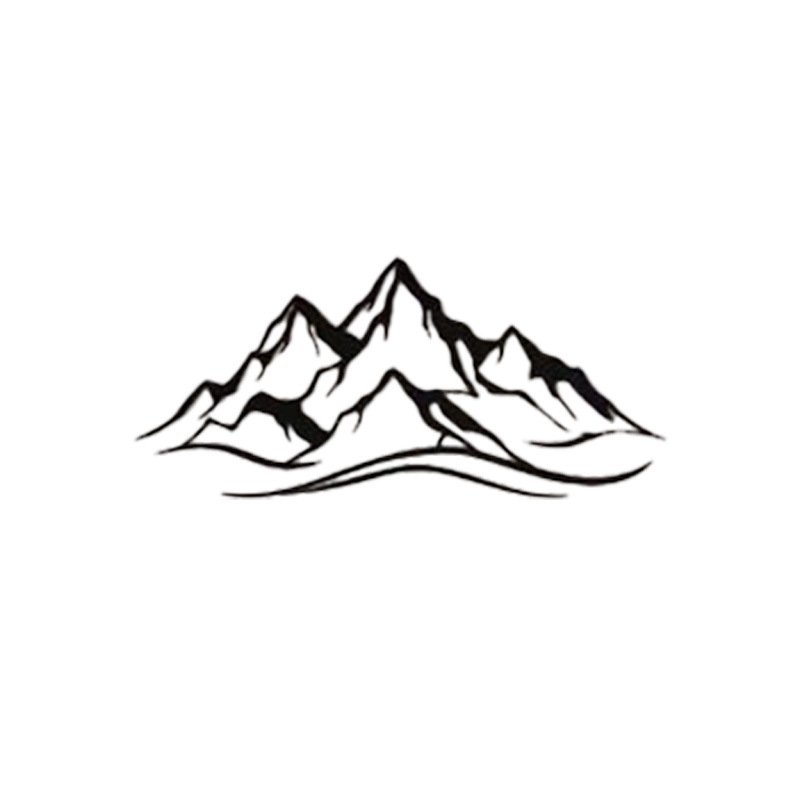 Minimalist Mountain Line Metal Wall Art - Image 3