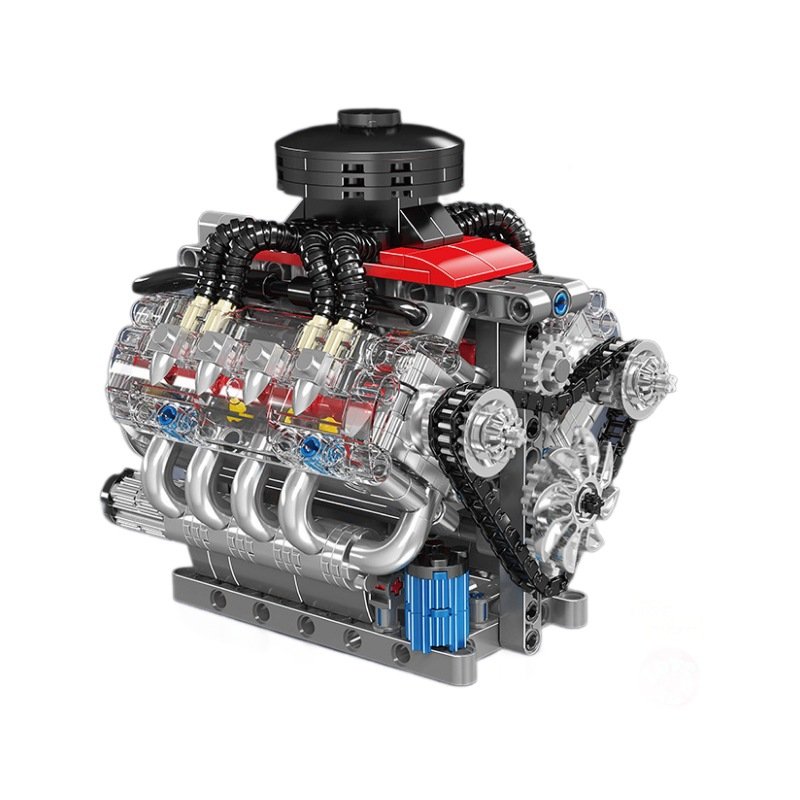 Mechanical V-Engine Masterpiece – 487-Piece Motorized Building Set - Image 5