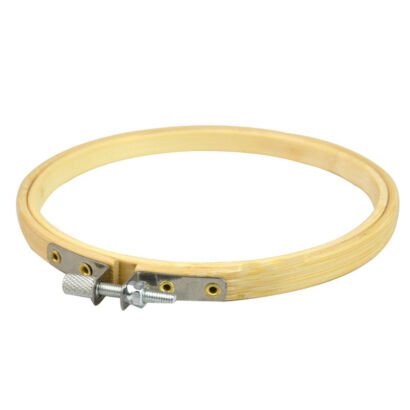 Bamboo adjustable embroidery hoop, round embroidery frame for hand embroidery and punch needle