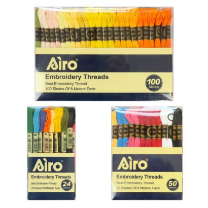 Airo multicolor embroidery floss set, 24/50/100 skeins cross stitch thread supply