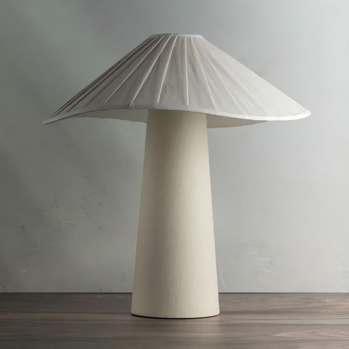 Creative Nordic-style model home modern bedroom minimalist bedside table lamp; suitable for villas, guesthouses, hotels, and studies—fabric mushroom lamp. - Image 5