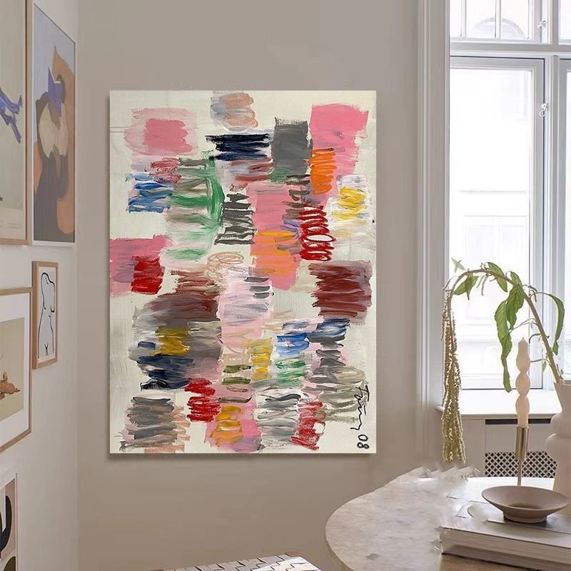 "Vibrant Rhythms" Abstract Expressionist Oil Painting - Image 6