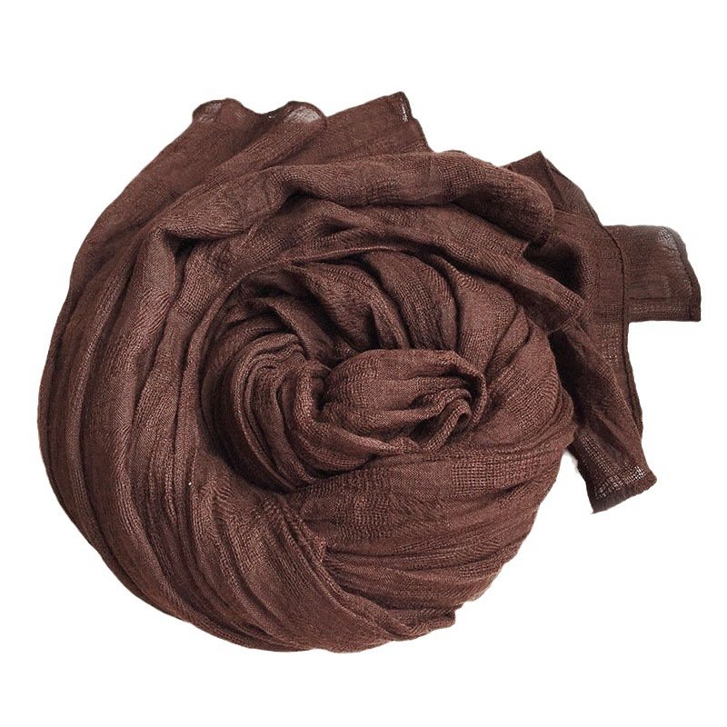 Earthbound Melodies: The Chestnut & Espresso Multi-Texture Scarf Collection - Image 31