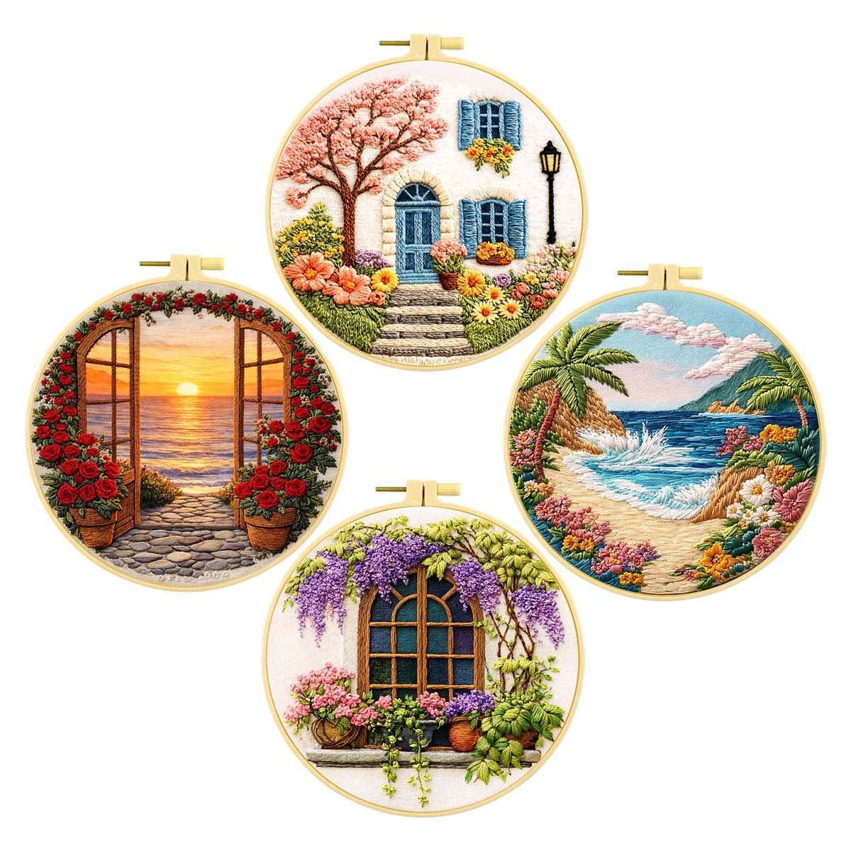 Scenic Serenity: DIY Hand Embroidery Kit Series - Image 16