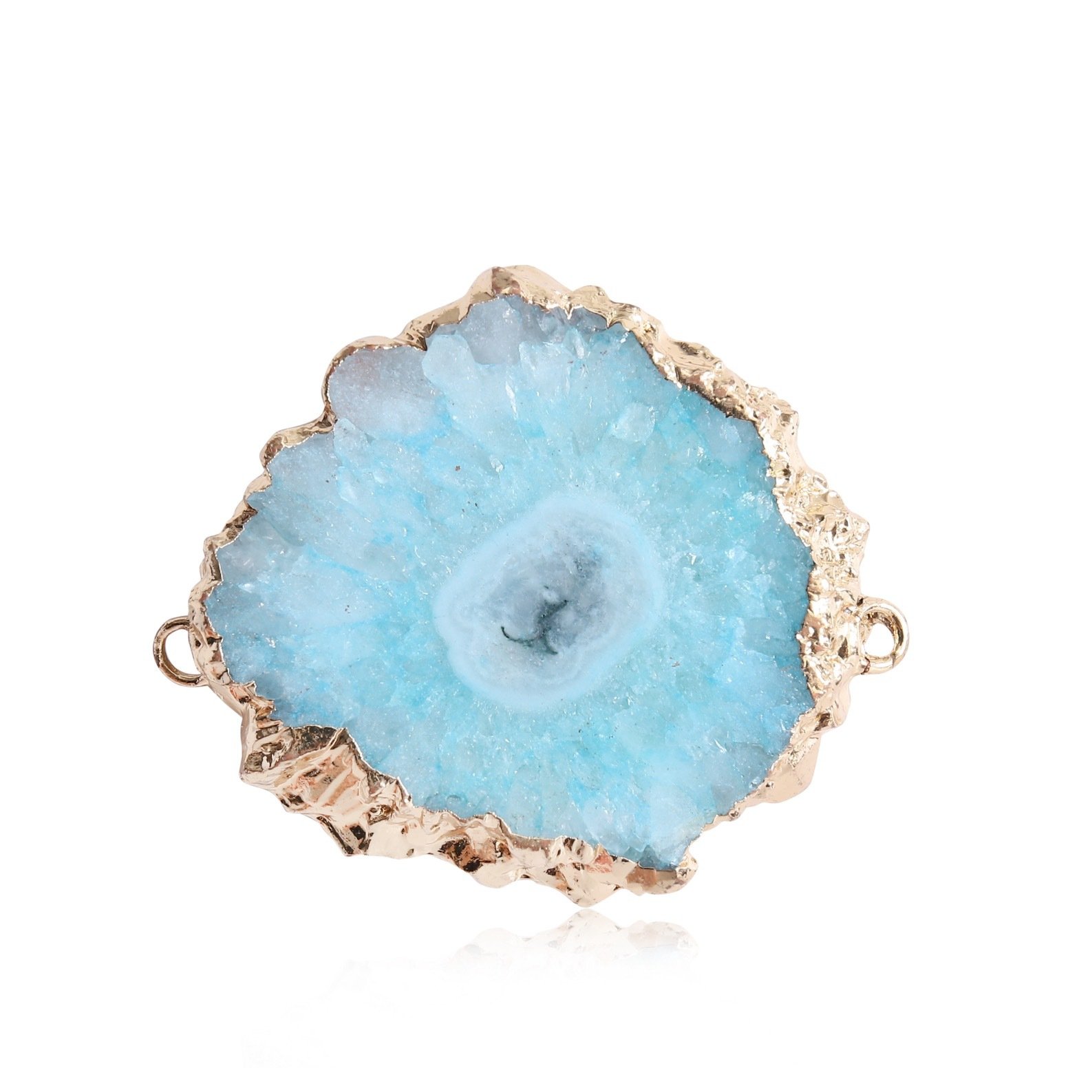 Natural Druzy Geode Agate Slice Connector Collection - Image 10