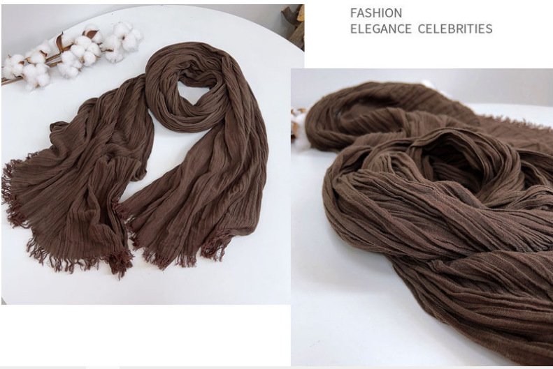 Earthbound Melodies: The Chestnut & Espresso Multi-Texture Scarf Collection - Image 30
