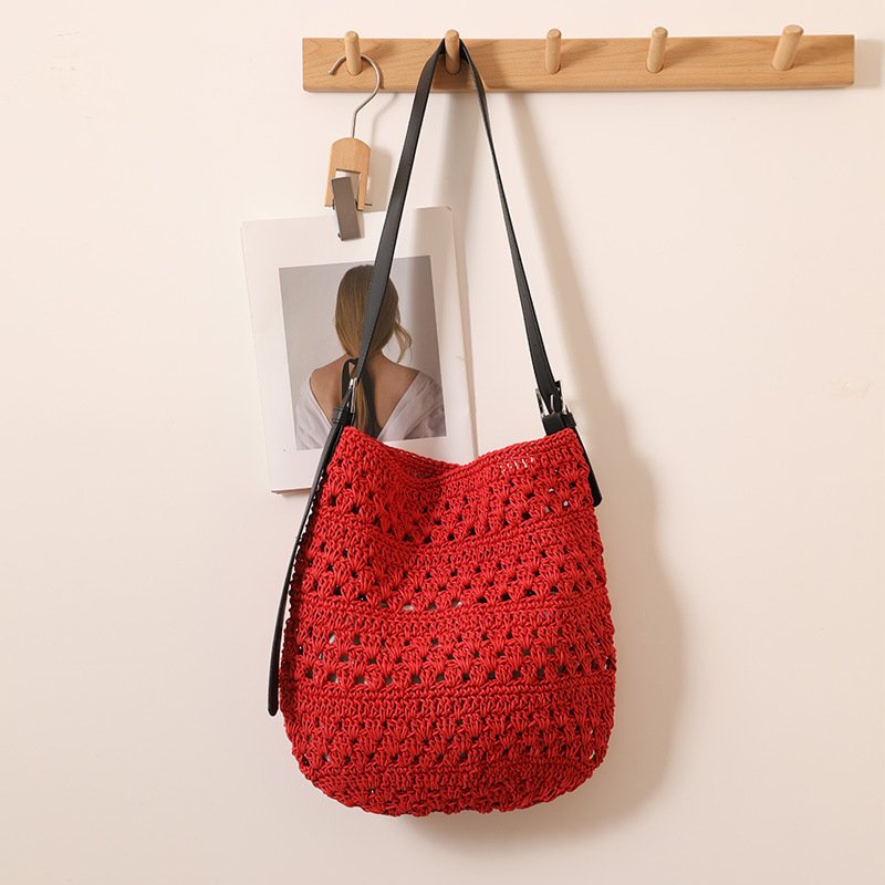 The Solana Mixed-Stitch Crochet Hobo: Vibrant Summer Slouch Bag - Image 4