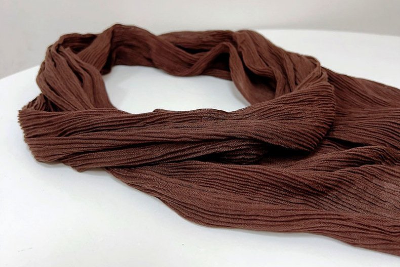 Earthbound Melodies: The Chestnut & Espresso Multi-Texture Scarf Collection - Image 27